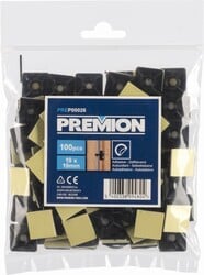 Premion PREP00026 – Samolepiaca káblová sponka, čierna, 19 × 19 mm, 100 ks