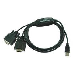 Premium Cord USB 2.0 - 2x RS 232 převodník