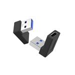 PremiumCord 90° ohnutý USB-C samica na USB3.0 typ A samec
