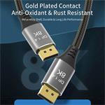 PremiumCord DisplayPort 1.4 přípojný kabel 32,4Gbit/s, rozlišení 8K, kovové a zlacené konektory, 7 m