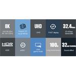 PremiumCord DisplayPort 1.4 přípojný kabel 32,4Gbit/s, rozlišení 8K, kovové a zlacené konektory, 9m