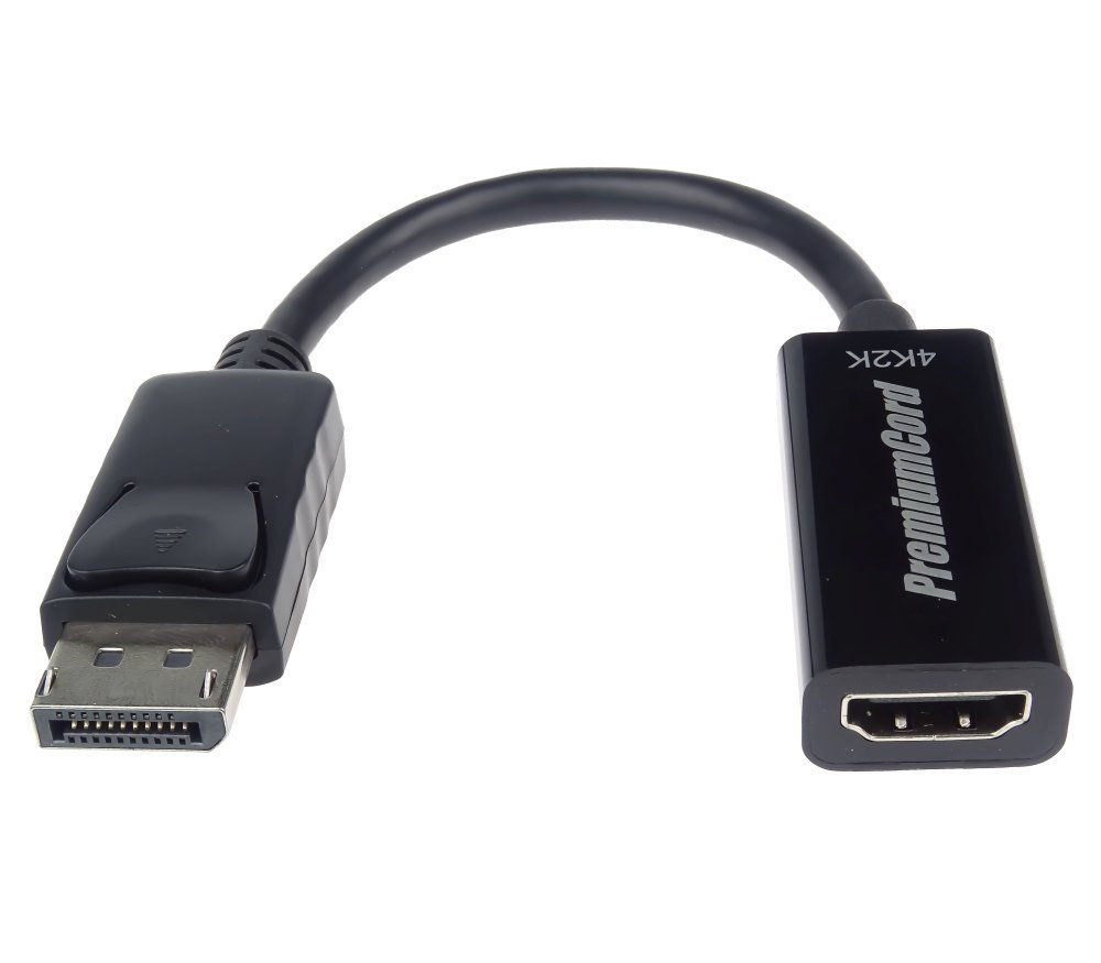 PremiumCord DisplayPort na HDMI samec/samica, podpora 3D, 4K2K@30Hz, 0,2 m