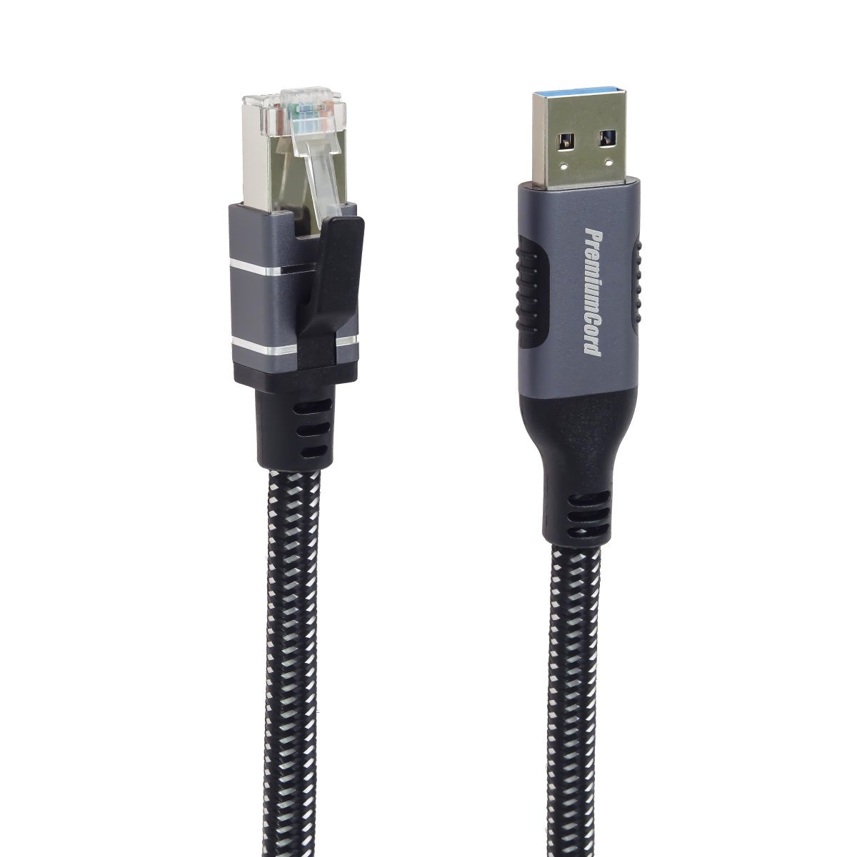 PremiumCord Ethernetový kabel USB3.2 -> LAN RJ45 10/100/1000 MBIT délka 3m