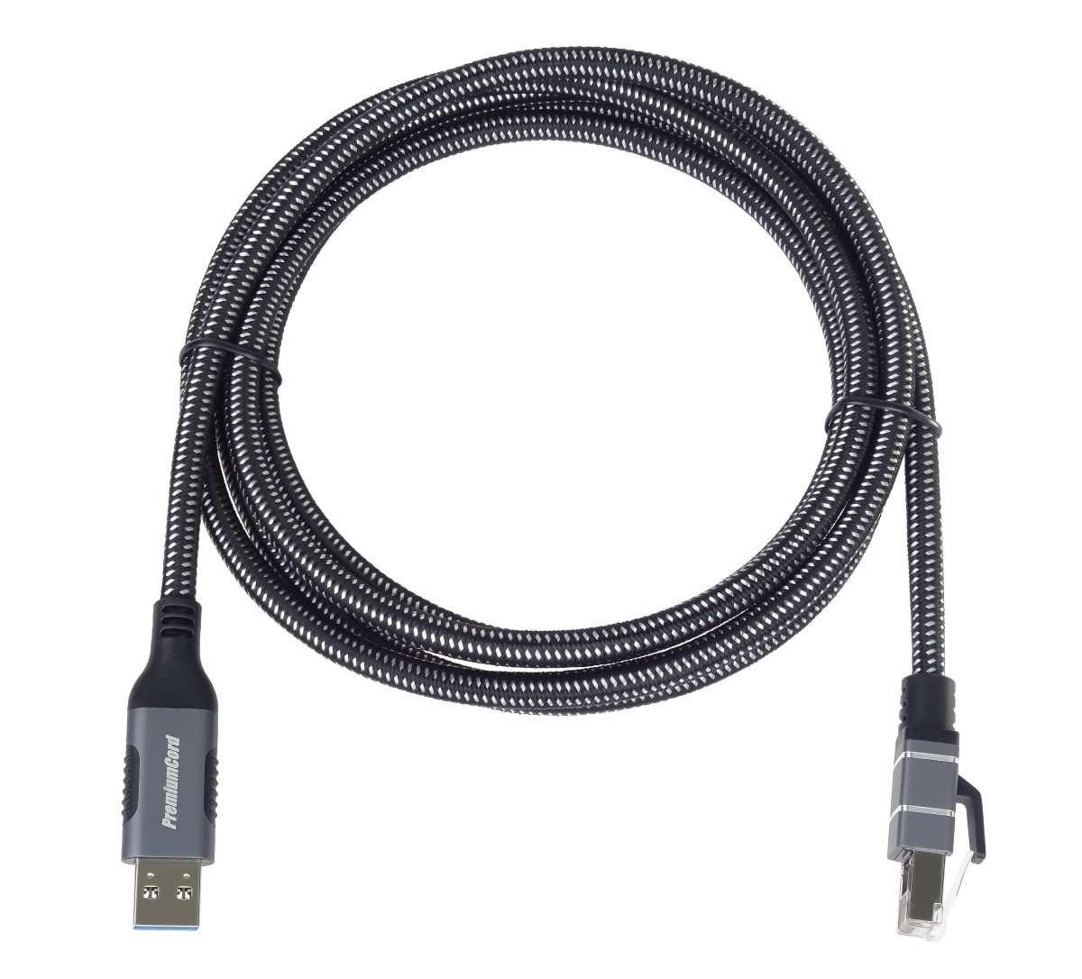 PremiumCord Ethernetový kábel USB3.2 -> LAN RJ45 10/100/1000 MBIT dĺžka 2 m