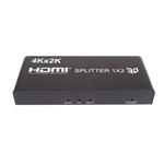 PremiumCord HDMI rozbočovač 1-2 porty kovový s napájaním, 4K, FULL HD, 3D