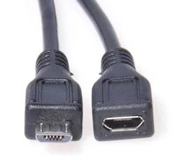 PremiumCord Kabel prodlužovací micro USB 2.0 male-female, černý 3m