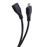PremiumCord Kabel prodlužovací microUSB 2.0 male-female, černý 3m