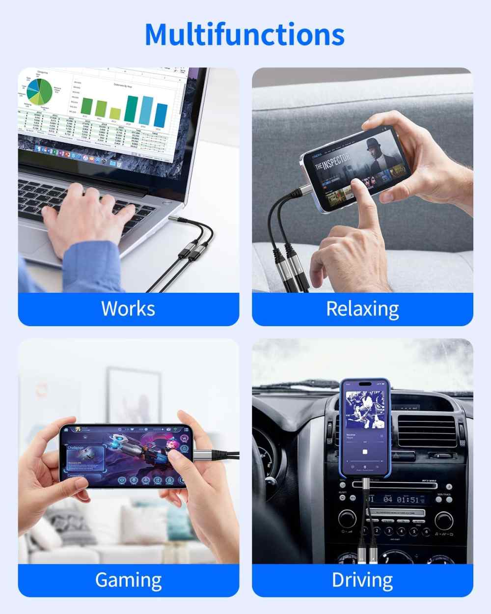 PremiumCord ku31zvuk06 - USB-C redukce 2-in-1