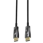 PremiumCord Optický DisplayPort 1.4 přípojný kabel M/M, zlacené konekt. 20m