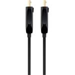 PremiumCord Optický DisplayPort 1.4 přípojný kabel M/M, zlacené konekt. 20m