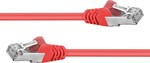 PremiumCord Patch kábel CAT6a S/FTP RJ45-RJ45 0,5 m červený