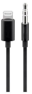 PremiumCord Redukčný audio kábel Apple Lightning na 3,5 mm stereo jack, 1 m, čierny