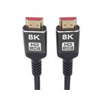 PremiumCord ULTRA HDMI 2.1 High Speed + Ethernet kábel 8K@60Hz, pozlátený 1m
