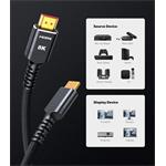 PremiumCord ULTRA HDMI 2.1 High Speed + Ethernet kábel 8K@60Hz, pozlátený 1m