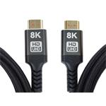 PremiumCord ULTRA HDMI 2.1 High Speed + Ethernet kábel 8K@60Hz, pozlátený 7,5 m