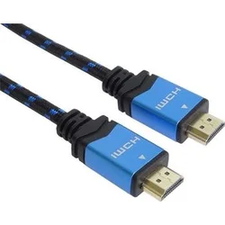 PremiumCord Ultra HDTV 4K@60Hz kabel HDMI 2.0b kovové+zlacené konektory 0,5m bavlněné opláštění kabelu