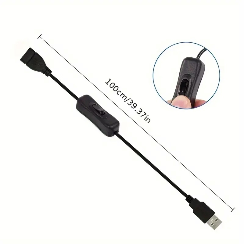 PremiumCord USB 2.0 kabel prodlužovací s vypínačem