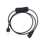 PremiumCord USB 2.0 kabel prodlužovací s vypínačem