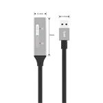 PremiumCord USB 3.2 opakovací a predlžovací kábel samec - samica, 5Gbps, hliník 15 m