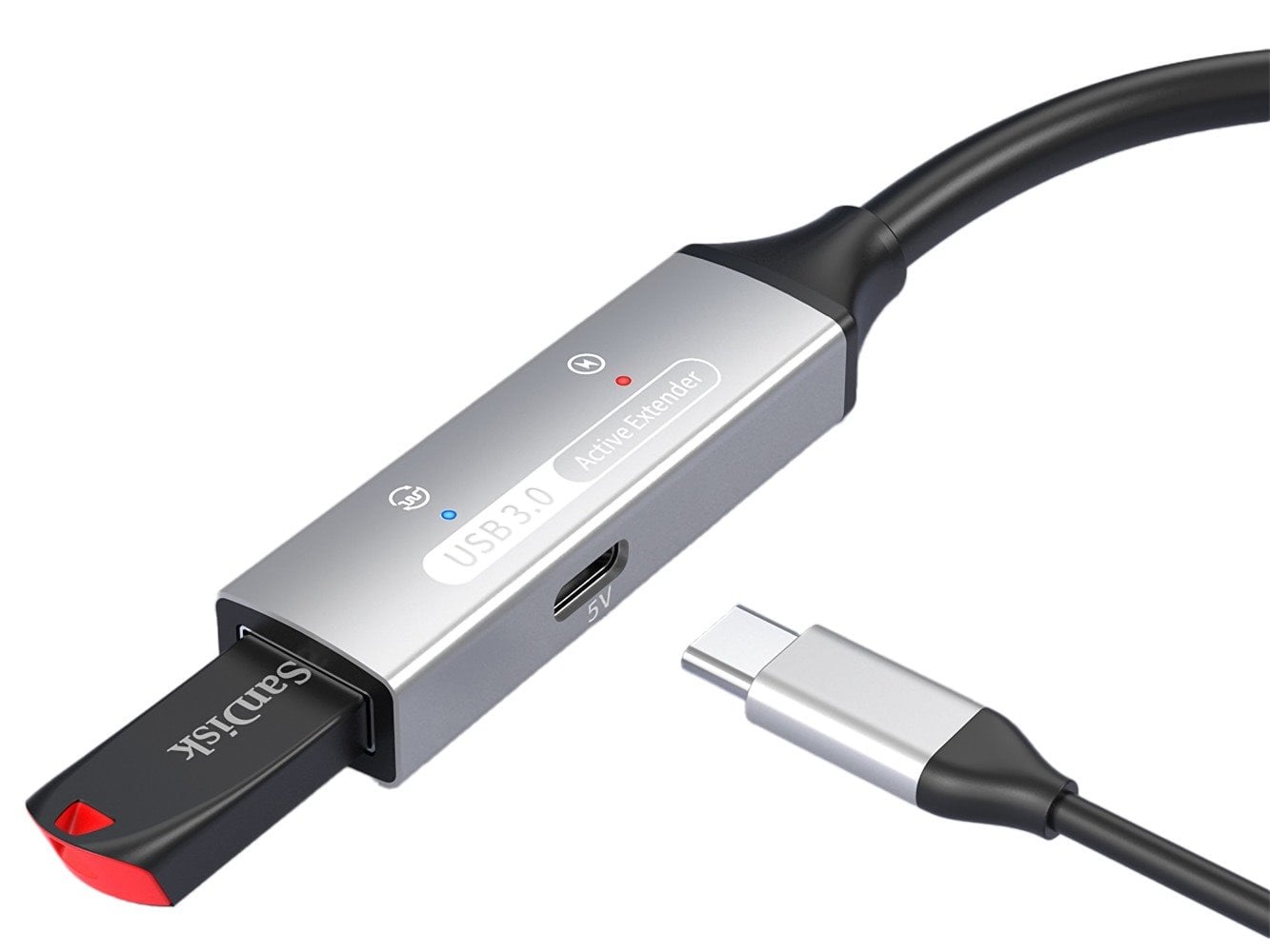 PremiumCord USB 3.2 rozbočovač a predlžovací kábel