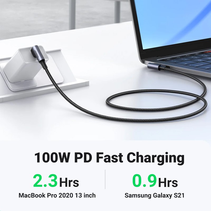 PremiumCord USB-C 2x zahnutý kabel