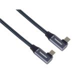 PremiumCord USB-C 2x zahnutý kabel