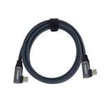 PremiumCord USB-C 2x zahnutý kabel