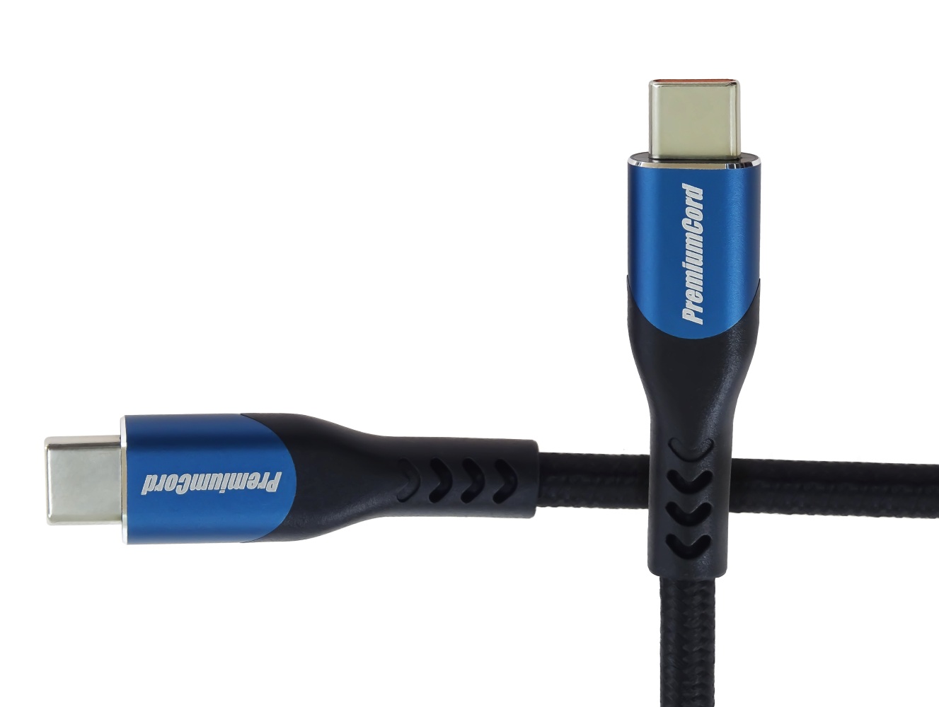 PremiumCord USB-C kabel ( USB 3.2 GEN 2x2, 5A, 100W, 20Gbit/s ) 3m, bavlněný oplet
