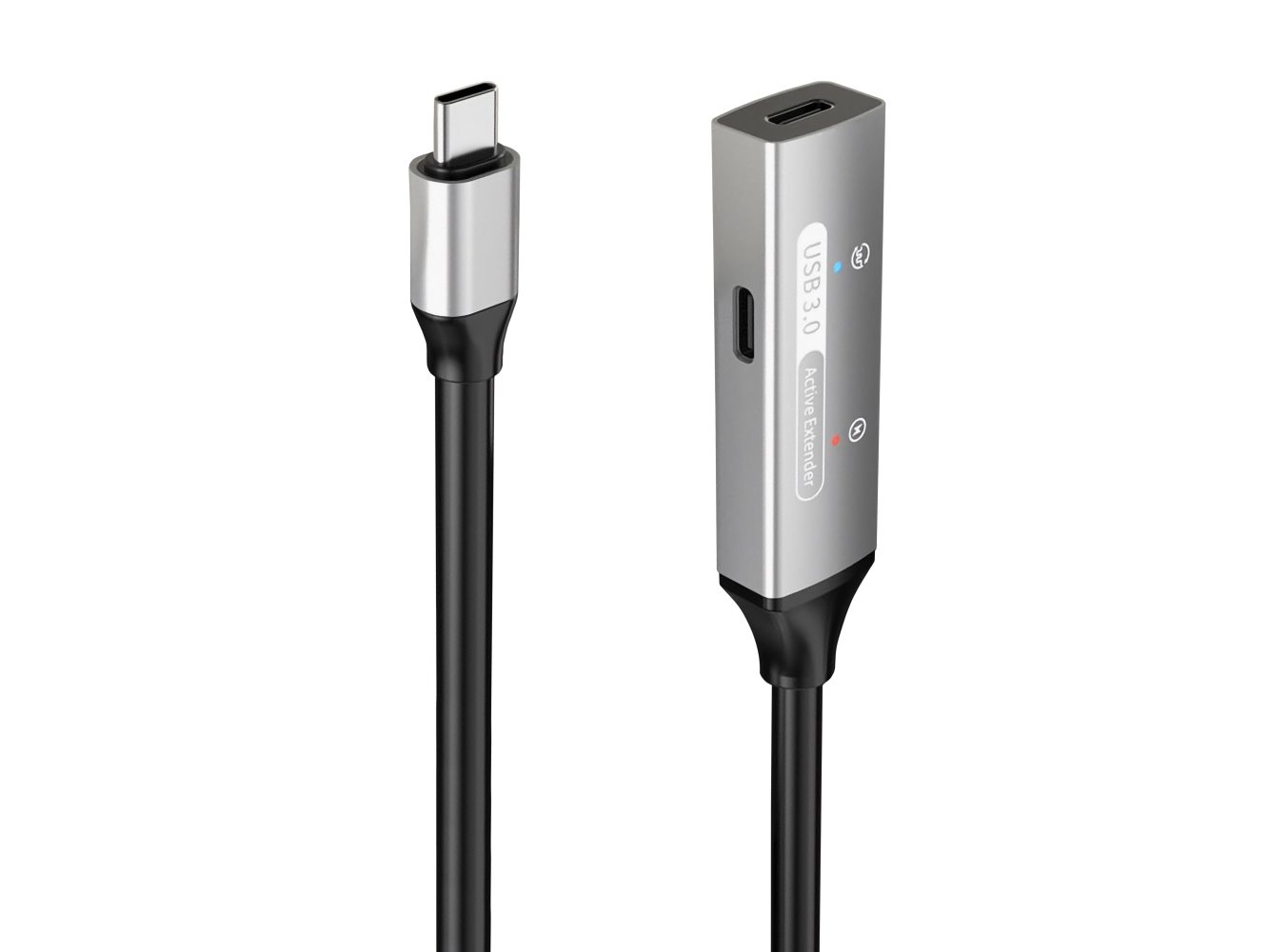 PremiumCord USB-C opakovací a predlžovací kábel samec - samica, 5Gbps, hliník 15 m