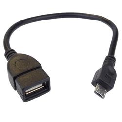 PremiumCord USB redukce kabel USB-A/female - microUSB/male 20cm OTG