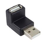 PremiumCord USB redukcia A-A, samec/samica 90°