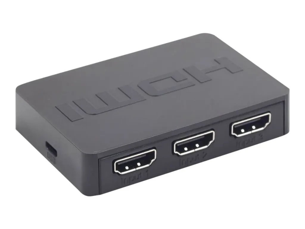 Prepínač HDMI PremiumCord 3:1 plastový s diaľkovým ovládaním