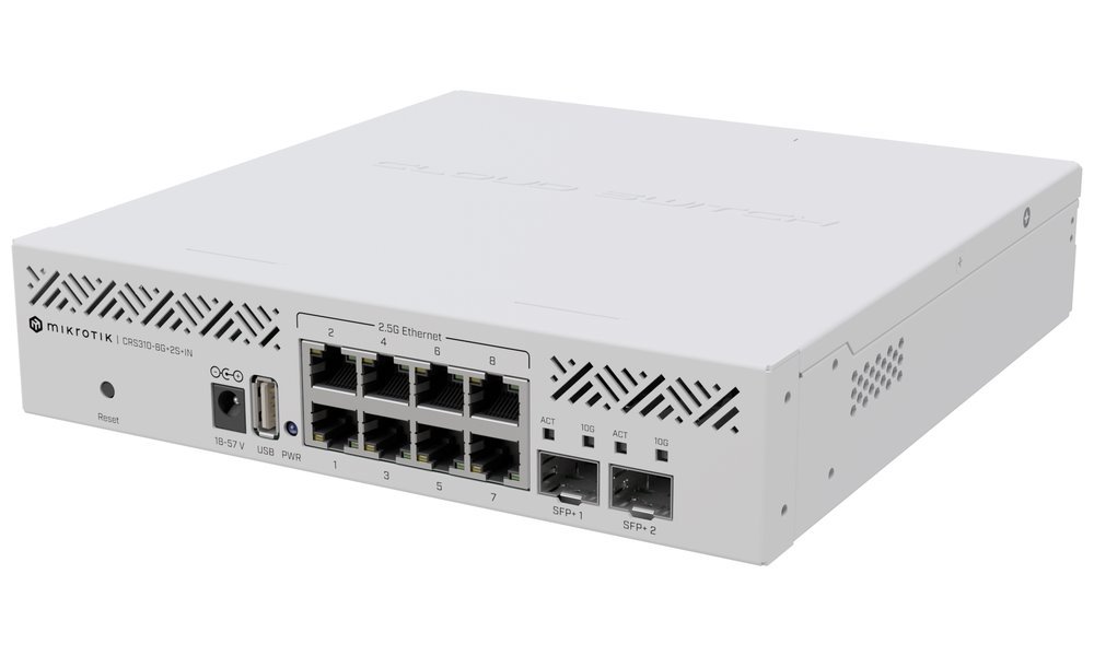 Prepínač MikroTik Cloud Router CRS310-8G+2S+IN
