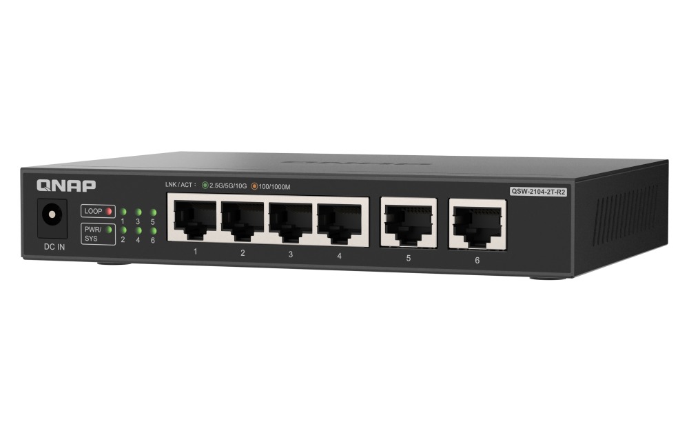 Prepínač QNAP QSW-2104-2T-R2