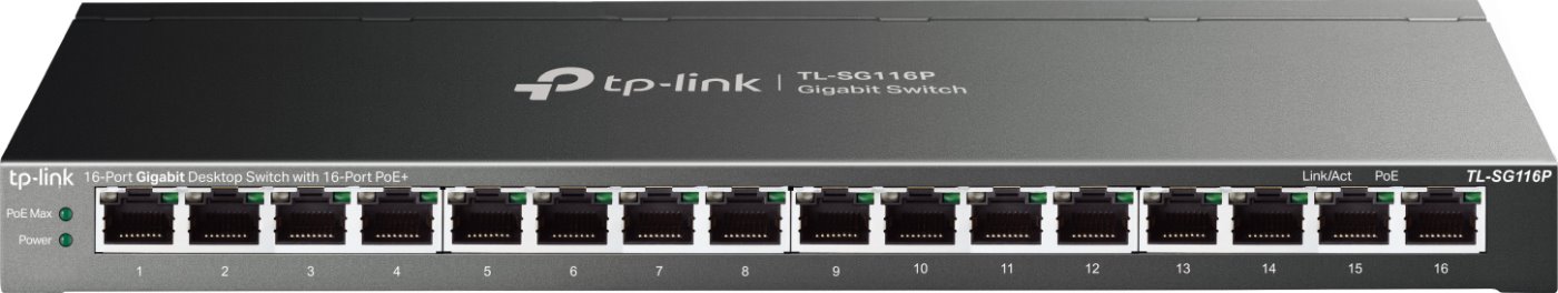 Prepínač TP-Link TL-SG116P PoE