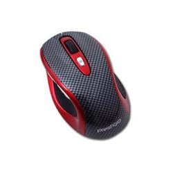 PRESTIGIO myš PJMSL1W, laserová, bezdrátová, 6 tlačítek, USB, carbon, červená, S