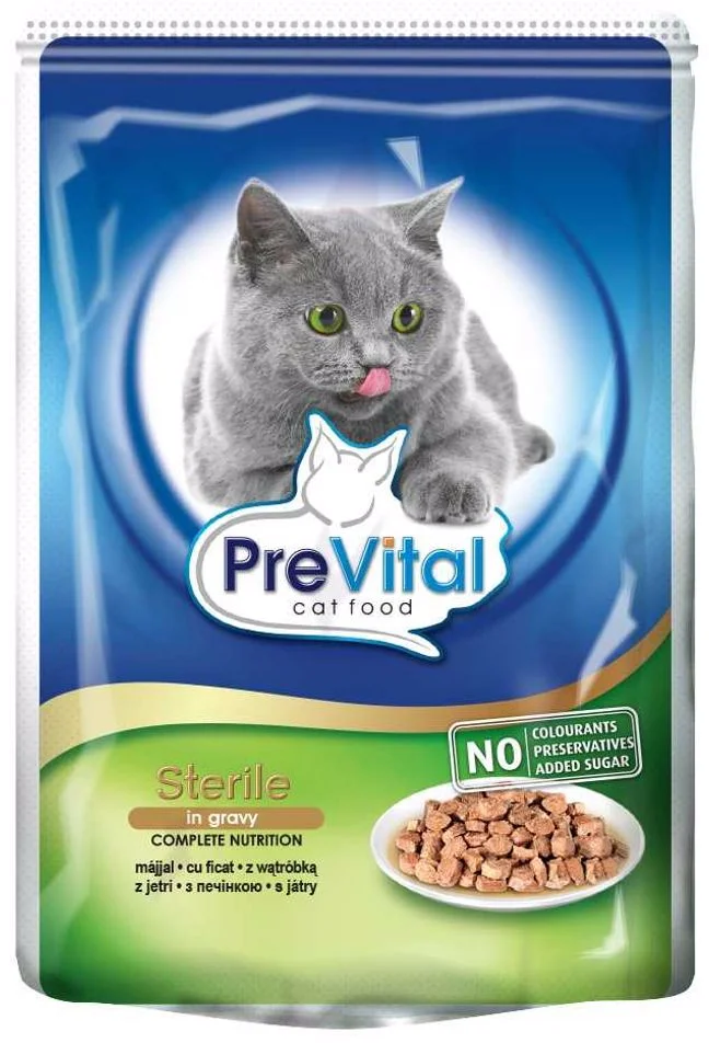PreVital kočka sterile játra v omáčce, kapsička 100 g