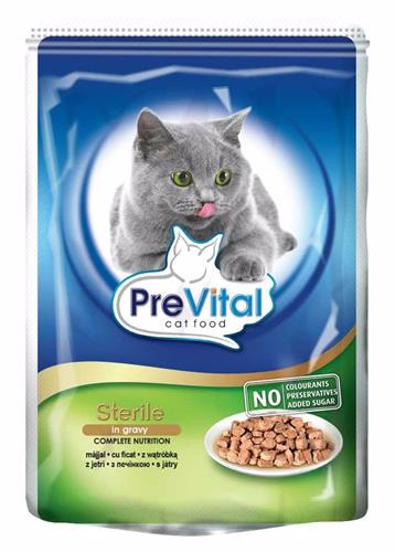 PreVital mačacia sterilná pečeň v omáčke, vrecko 100 g