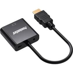 Převodník HDMI na VGA se zvukem 3,5mm stereo jack - černý