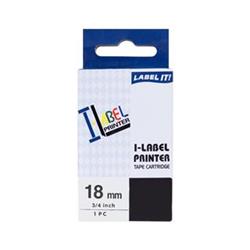 PRINTLINE kompatibilný páska s Casio XR-18YW1 18mm, 8m, čierna tlač/žltá PLTC12