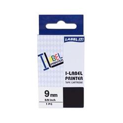 PRINTLINE kompatibilný páska s Casio, XR-9WE1, 9mm, 8m, čierna tlač/biela podklad PLTC16