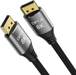 Pripojovací kábel PremiumCord DisplayPort 1.4 32,4 Gbit/s, rozlíšenie 8K, kovové a pozlátené konektory, 1,5 m