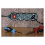 Prodlužovací kabel EMOS P1313RZ s vypínačem, 3 zásuvky, 3m, zelený