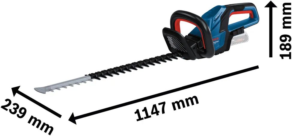 Profesionálne nožnice na živý plot BOSCH AKU GHE 18V-50 (bez AKU) (0.600.8C9.500)