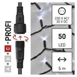 Profi LED connecting chain black, 5 m, indoor and outdoor, cold white