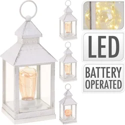 PROGARDEN Lucerna s LED žiarovkou 23 cm, biela