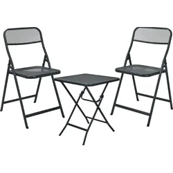 PROGARDEN Záhradný skladací set stôl + 2 stoličky