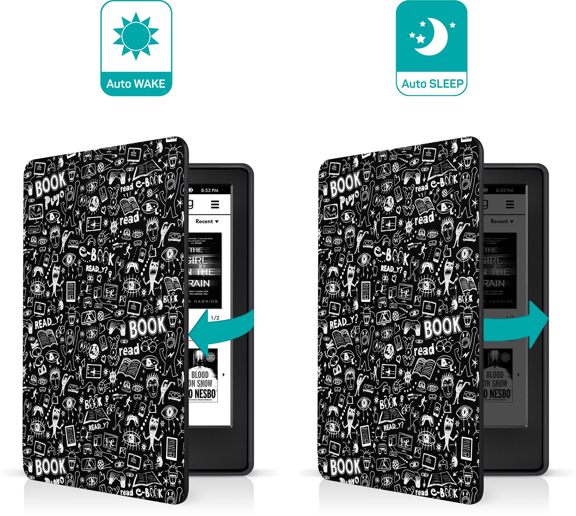 Puzdro CONNECT IT pre Amazon Kindle 2021 (11. gen.), DOODLE black