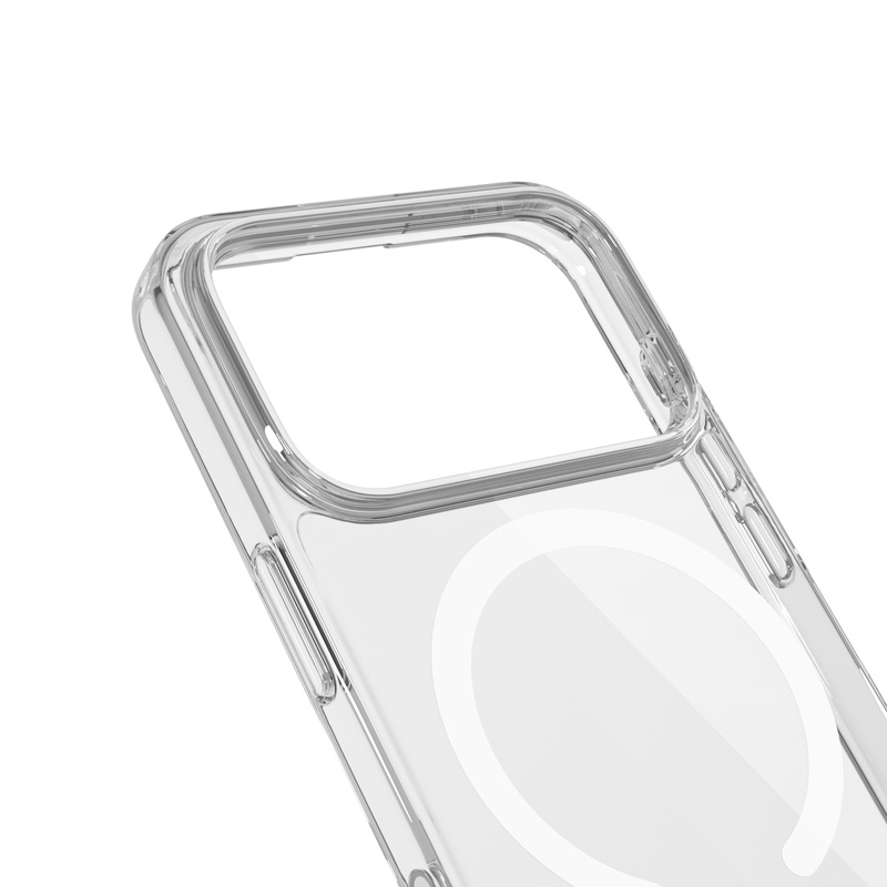 Puzdro Epico Hero Mag+ pre iPhone 17 Pro Max/18 Pro Max, kompatibilné s Qi2 a MagSafe – priehľadné (s popruhmi na krk a ochranou fotoaparátu)