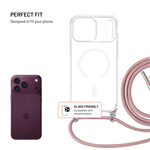 Puzdro FIXED MagPure Neck s ružovou šnúrkou na krk pre Apple iPhone 18 Pro Max/17 Pro Max